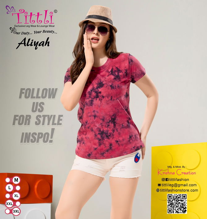 Aliyah Tie And Dye Ladies T Shirts Wholesale Shop In Surat